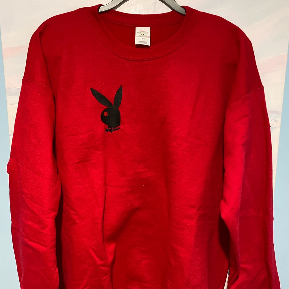 Oversize Red Playboy Bunny Sweatshirt